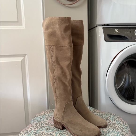 Vince Camuto Shoes - Vince Camuto Taupe Suede Heeled Boots